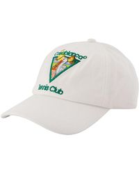 CASABLANCA - Accessoires ,Wit ,Katoen Pyramid Abduction Tennis Cap - Lyst