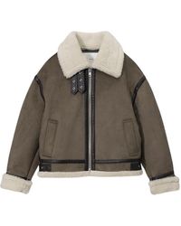 DUNST - Loose Fit Line Shearlingjacke - Lyst