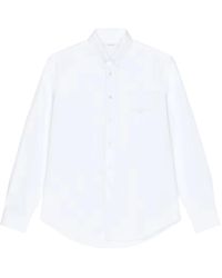 Givenchy - Overhemden ,Wit ,Katoen Classic Fit Ls Shirt Jacquard - Lyst