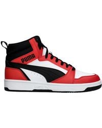 PUMA - Schoenen ,Veelkleurig ,Rode High-Top Sneaker - Lyst