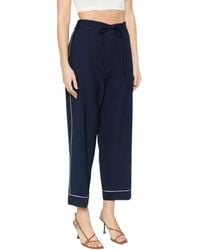 P.A.R.O.S.H. - Broeken ,Blauw ,Pantalon Lina - Lyst