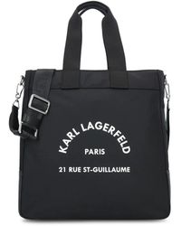 Karl Lagerfeld - Stoff einkaufstasche mit magnetischem verschluss für frühling/sommer - Lyst