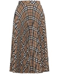 Burberry - Midi Skirts - Lyst