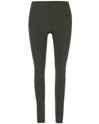 Jil Sander - Broeken ,Groen ,Logo Leggings - Lyst