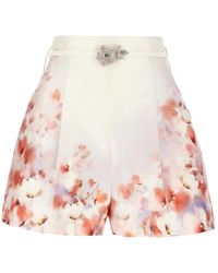 Zimmermann - Korte Broeken ,Veelkleurig ,Katoen Casual Tops En Shorts Collectie - Lyst