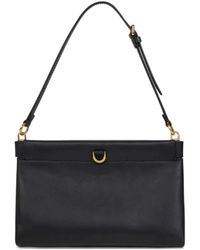 Etro - Schwarze Leder Umhängetasche Mit Goldfarbener Hardware - Lyst
