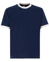 Eleventy - T-shirt blu sportiva chic - Lyst
