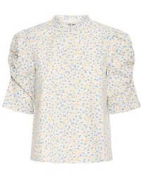 Ichi - Overhemden ,Veelkleurig ,Katoen Berkenbloesem Blouse - Lyst
