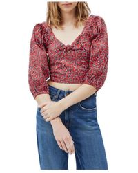 Pepe Jeans - Overhemden ,Rood ,Blouses - Lyst