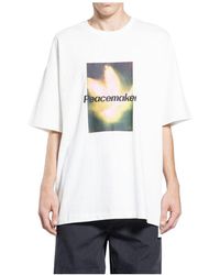 OAMC - Saisonaler Vogeldruck Baumwoll-T-Shirt - Lyst