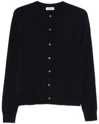 Soft Goat - Truien & Vesten ,Blauw ,Kasjmier Round Neck Button Cardigan - Lyst