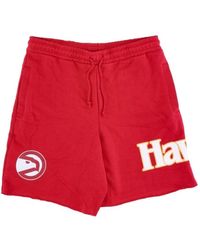 Mitchell & Ness - Korte Broeken ,Rood ,Nba -Speldag Franse Terry Shorts Hardwood - Lyst