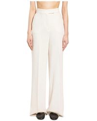 Max Mara - Wollen Piqué Broek - Lyst