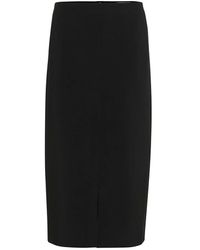 Part Two - Rokken ,Zwart ,Klassieke Zwarte Midi-Rok Met Split Aan De Achterkant - Lyst