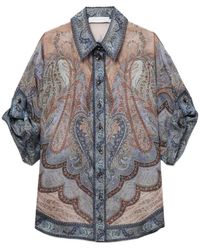 Zimmermann - Overhemden ,Veelkleurig ,Wanderlust Short Sleeve Shirt - Lyst