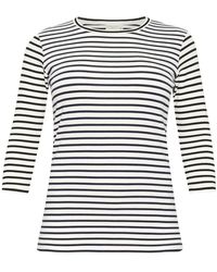 Kaffe - Gestreiftes Blusen-Top & T-Shirt - Lyst