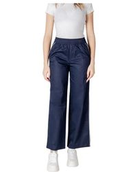 ONLY - Broeken ,Blauw ,Wide Leg Track Pants - Lyst