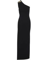 Elisabetta Franchi - Long One-Shoulder Dress - Lyst