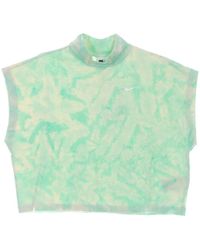 Nike - Fitness ,Groen ,Katoen Tie-Dye High Neck Tank Top - Lyst