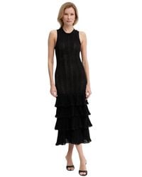 Twinset - Gebreide Jurk Met Pointelle-Patroon - Lyst