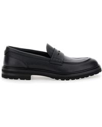 Dolce & Gabbana - Schwarze flache schuhe mit dg-logo - Lyst
