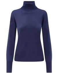 Aspesi - Truien & Vesten ,Blauw ,Wol 3983 Turtleneck - Lyst