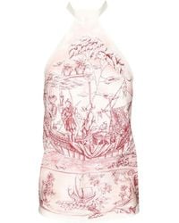 Ferragamo - Arabesque Print Foulard Top - Lyst