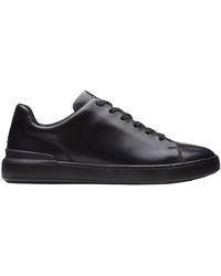 Clarks - Court Lite Lace Leather Trainers - Lyst