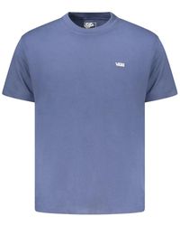 Vans - Tops ,Blauw ,Katoen T-Shirt Met Korte Mouwen En Ronde Hals - Lyst