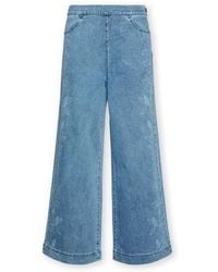 Elena Miro - Jeans ,Blauw ,Katoen Wanda Wide Leg Jeans - Lyst