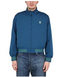 KENZO - Jassen ,Blauw ,Katoen Pixel 2-In-1 Harrington Jacket - Lyst