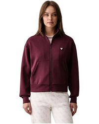Guess - Hoodies & Sweatvesten ,Paars ,Polyester Olympe Zip-Through - Lyst