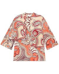 Maliparmi - Overhemden ,Rood ,Hippie Lotus Kaftan - Lyst