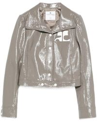 Courreges - Jassen ,Grijs ,Katoen Reedition Vinyl Jas - Lyst