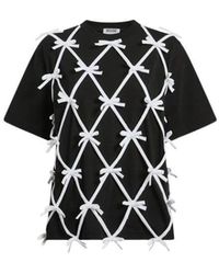 Moschino - T-Shirt Van Katoenen Jersey Met Strikken - Lyst