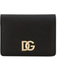 Dolce & Gabbana - Dg Logo Leather Card Case - Lyst