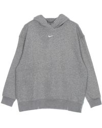 Nike - Fitness ,Grijs ,Katoen Essential Fleece Hoodie Long Sleeve Sweatshirt - Lyst
