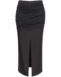 Pinko - Onzichtbare Linnen Stretch Rok - Lyst