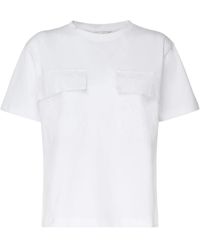 Mariuccia Milano - Camiseta blanca con aplicación de bolsillo falso - Lyst