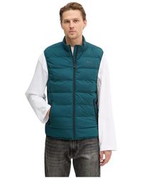 Guess - Jassen ,Groen ,Leer Puffer Vest - Lyst
