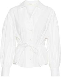 Inwear - Overhemden ,Wit ,Katoen Vrouwelijke Blouse Met Pofmouwen - Lyst