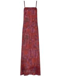 Cortana - Indira print langes slipkleid - Lyst