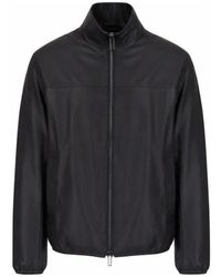 Armani - Luxus lamm nappa bomberjacke - Lyst