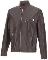 Tagliatore - Jassen ,Bruin ,Leer Berry Jacket - Lyst