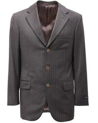 Burberry - Jassen ,Grijs ,Wol 1500/008 A5330 Pinstripes Wool Suit - Lyst