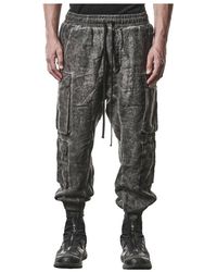 Thom Krom - Broeken ,Zwart ,Linnen Pantalone Double Cargo - Lyst