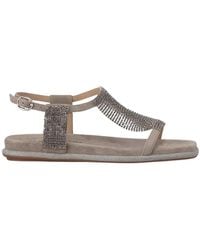 Alma En Pena. - Flache sandale mit strassnetz - Lyst