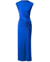 Jonathan Simkhai - Kleedjes ,Blauw ,Rayon Acacia Draped Jersey Midi Jurk - Lyst