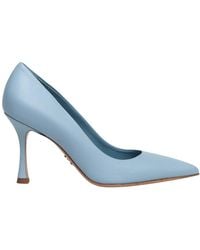 Sergio Levantesi - Blaue Leder Damen Decolleté Schuhe - Lyst