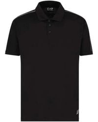 EA7 - Tops ,Zwart ,Zwarte Polo Shirt Van Ea 7 - Lyst
